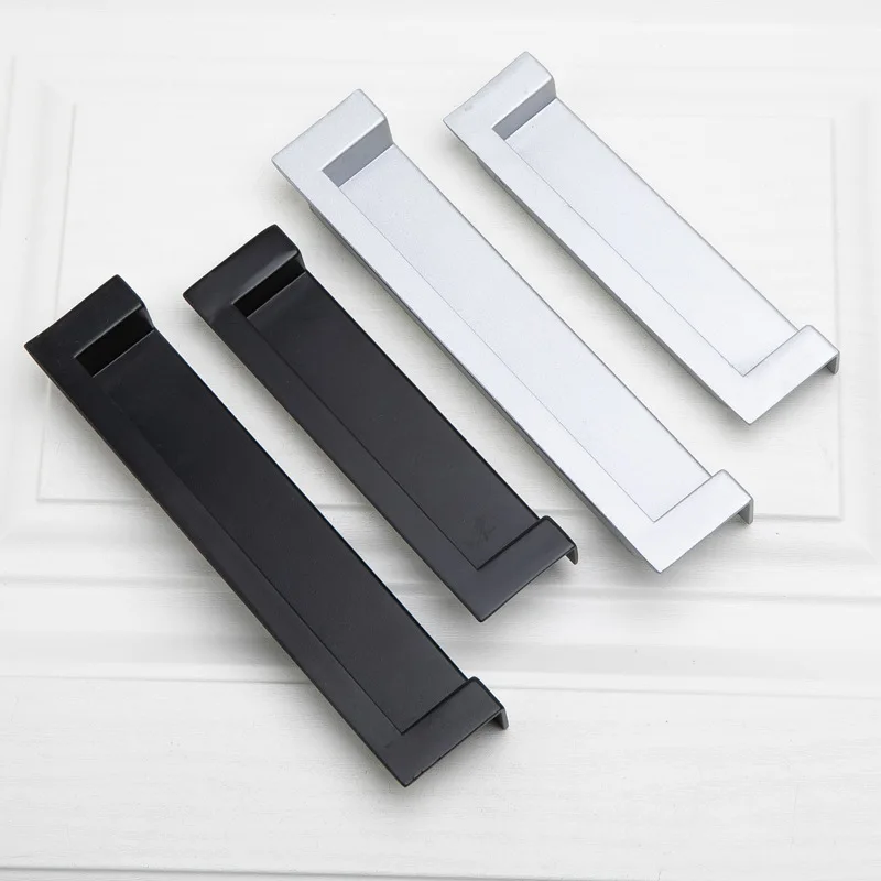 Furniture Rotating Hardware - Zinklegering Zwart Verborgen Meubels Handvat Ingebouwde