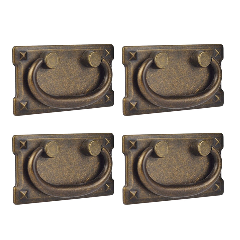 Furniture Hardware Products - 4 Stuks Vintage Antieke Bronzen Lade