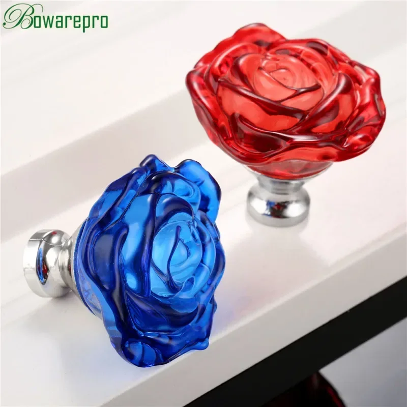 Furniture Hardware Products - Bowarepro 50Mm Crystal Rose Glas Handvat