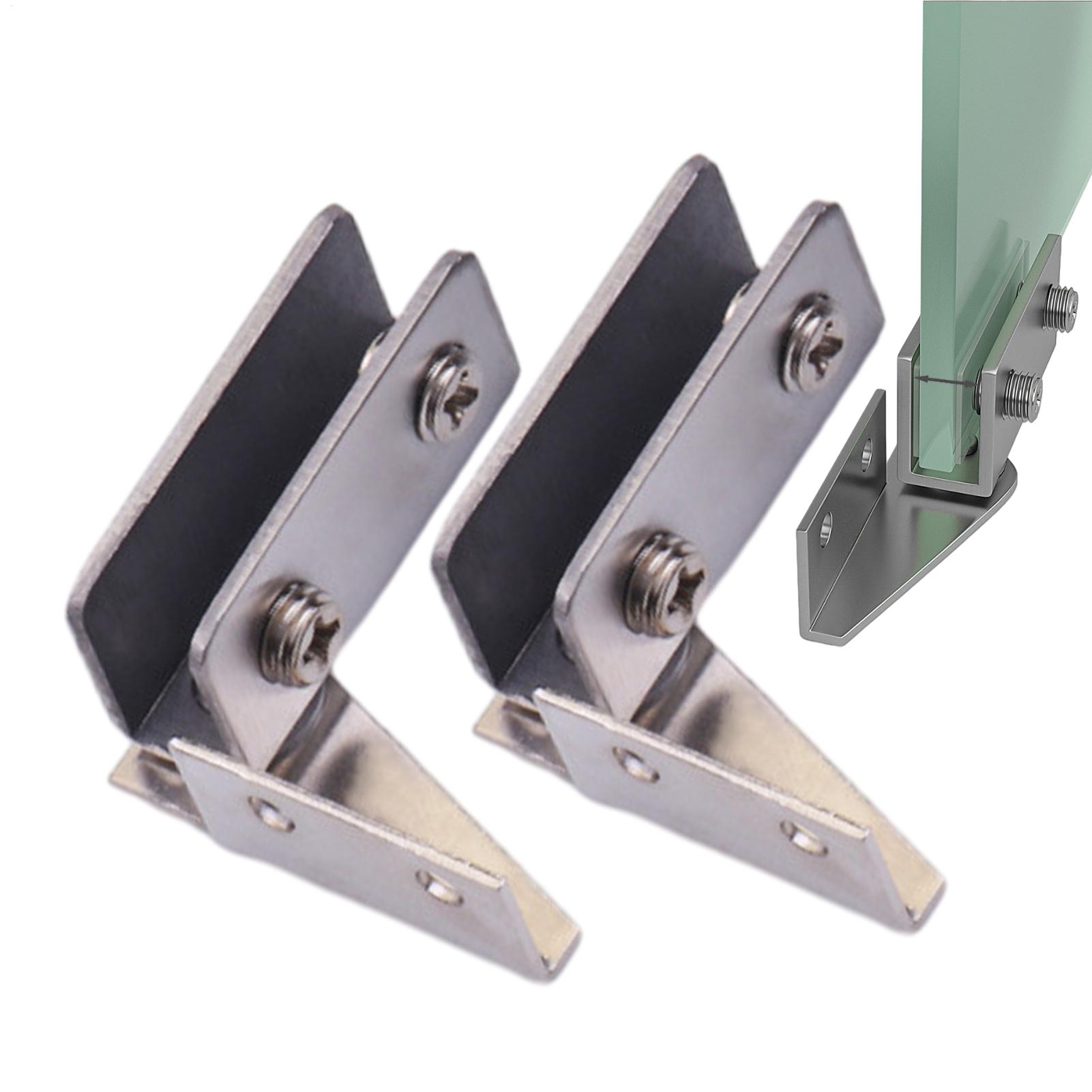 Furniture Rotating Hardware - 2 Stuks Niet-geperforeerde Glazen Deur Scharnieren