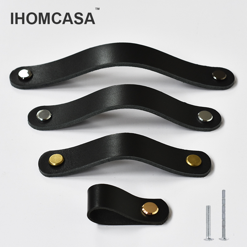 Furniture Rotating Hardware - IHOMCASA Zwart Lederen Knoppen Kast Schoenenkast