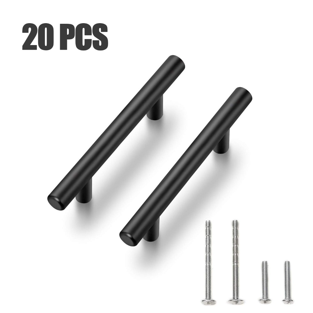 Furniture Rotating Hardware - 20 stuks kast trekt matzwart roestvrij