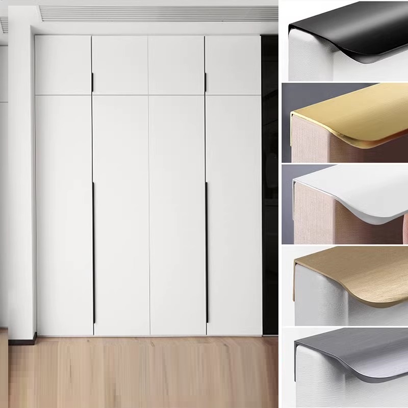 Furniture Rotating Hardware - Minimaal ontworpen deurgrepen, onzichtbare niet-geperforeerde kledingkast