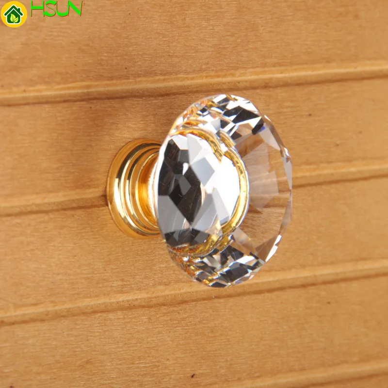 Kristallen gouden kastknoppen, - Furniture Hardware Gold recensie en prijs