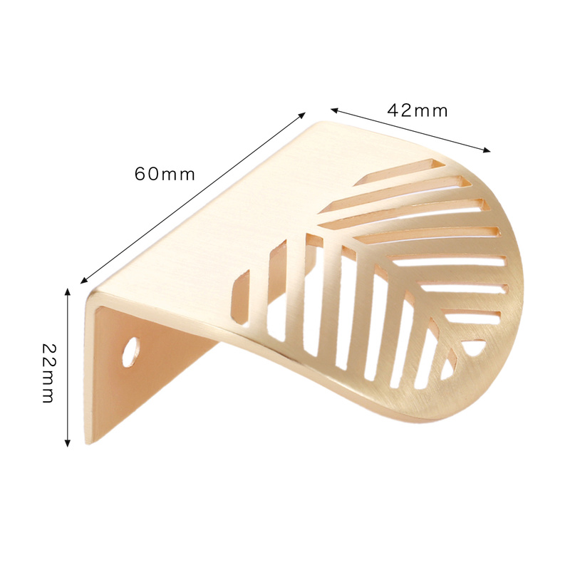 Bladvormig handvat goud gebors - Furniture Hardware Gold recensie en prijs
