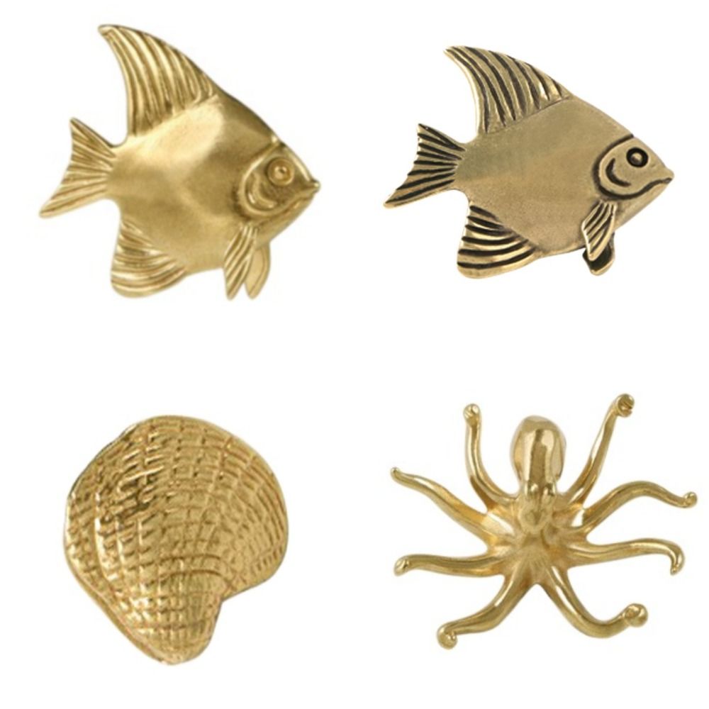 Octopus Goudkleurige schelpvis - Drawer Pull Gold recensie en prijs