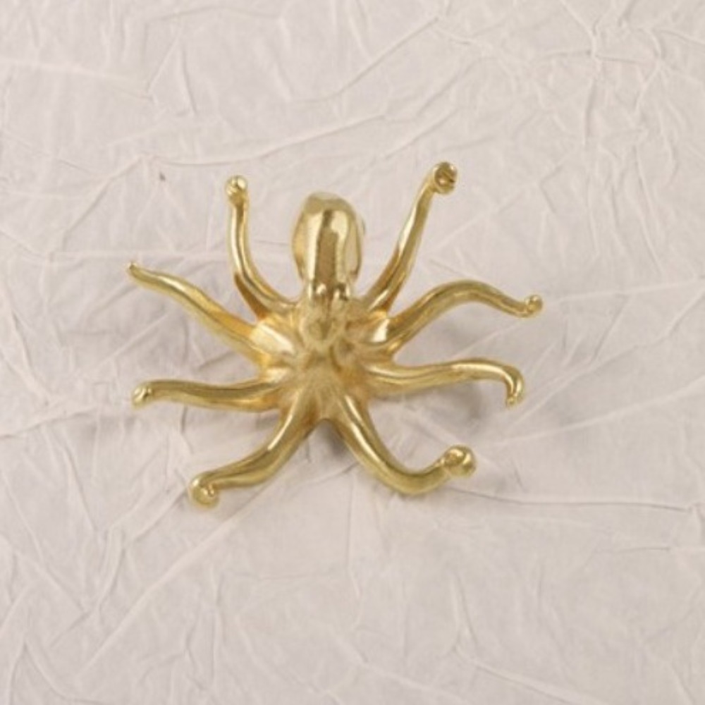 Octopus Goudkleurige schelpvis - Drawer Pull Gold recensie en prijs