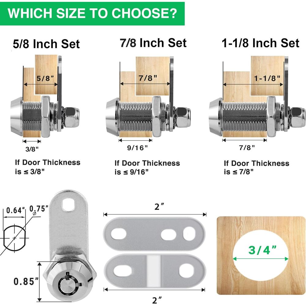 5-pack kastsloten met sleutels - Cabinet Lock Key recensie en prijs
