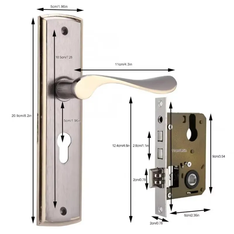 Gouden Deurklink Slot Stille H - Furniture Hardware Gold recensie en prijs
