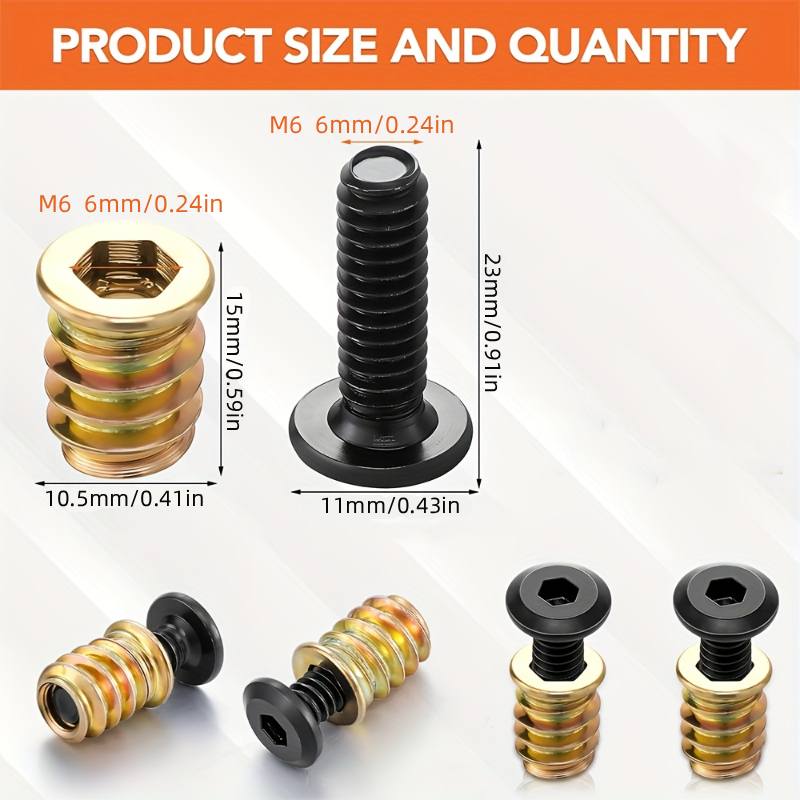 10 STKS Schroefdraadinserts Mo - Furniture Hardware Kit recensie en prijs