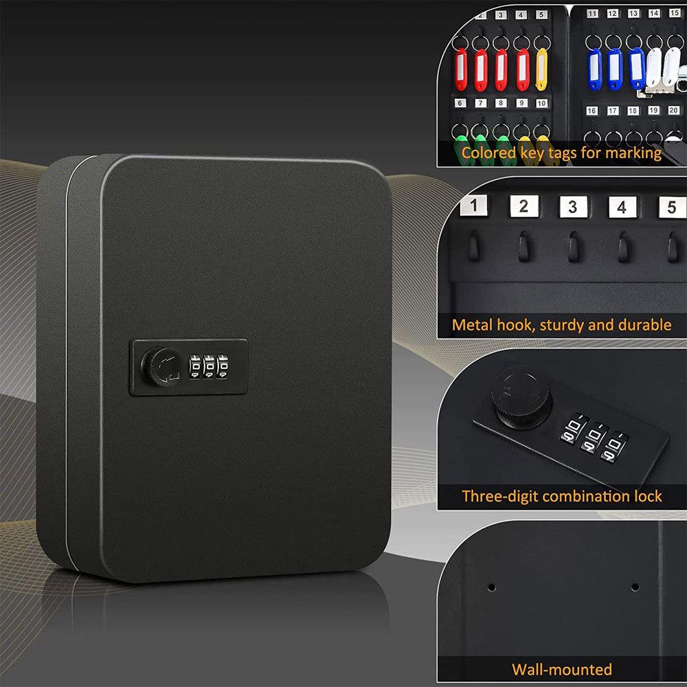 Zwarte sleutelkast met 3-cijfe - Cabinet Lock Key recensie en prijs